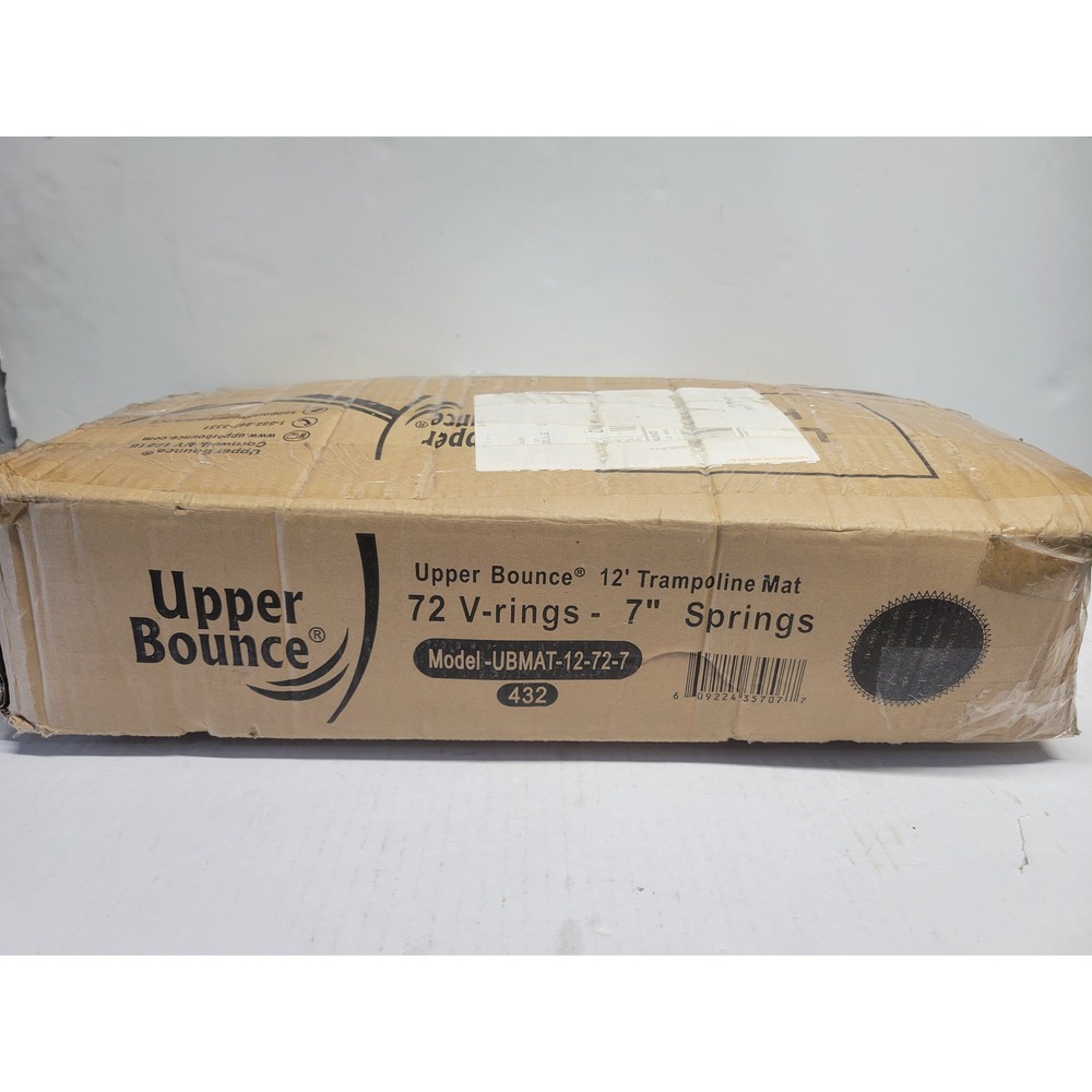 Upper Bounce 12ft Trampoline Replacement Mat‎ 72 V-Rings 7in Springs